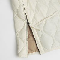 Taion Military Crewneck W-Zip Down Vest in Off White thumbnail