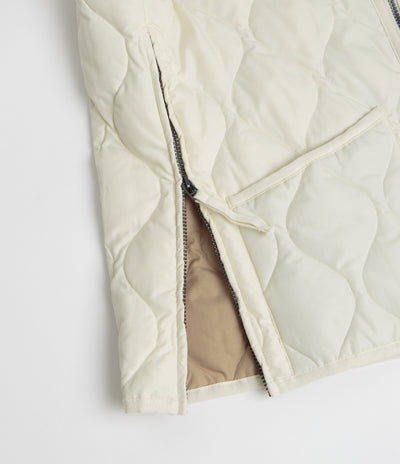 Taion Military Crewneck W-Zip Down Vest in Off White