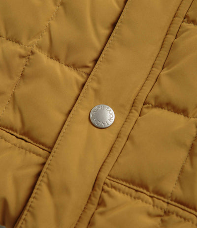 Taion Reversible Down Jacket in Camel and Dark Chocolate / Ivory