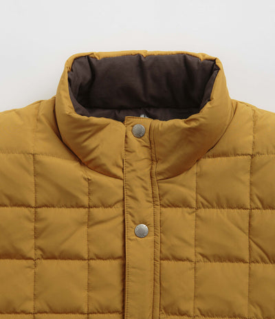 Taion Reversible Down Jacket in Camel and Dark Chocolate / Ivory