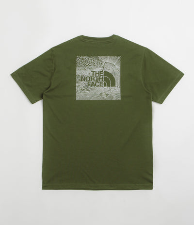 The North Face Box NSE Celebration T-Shirt in Woodland Green