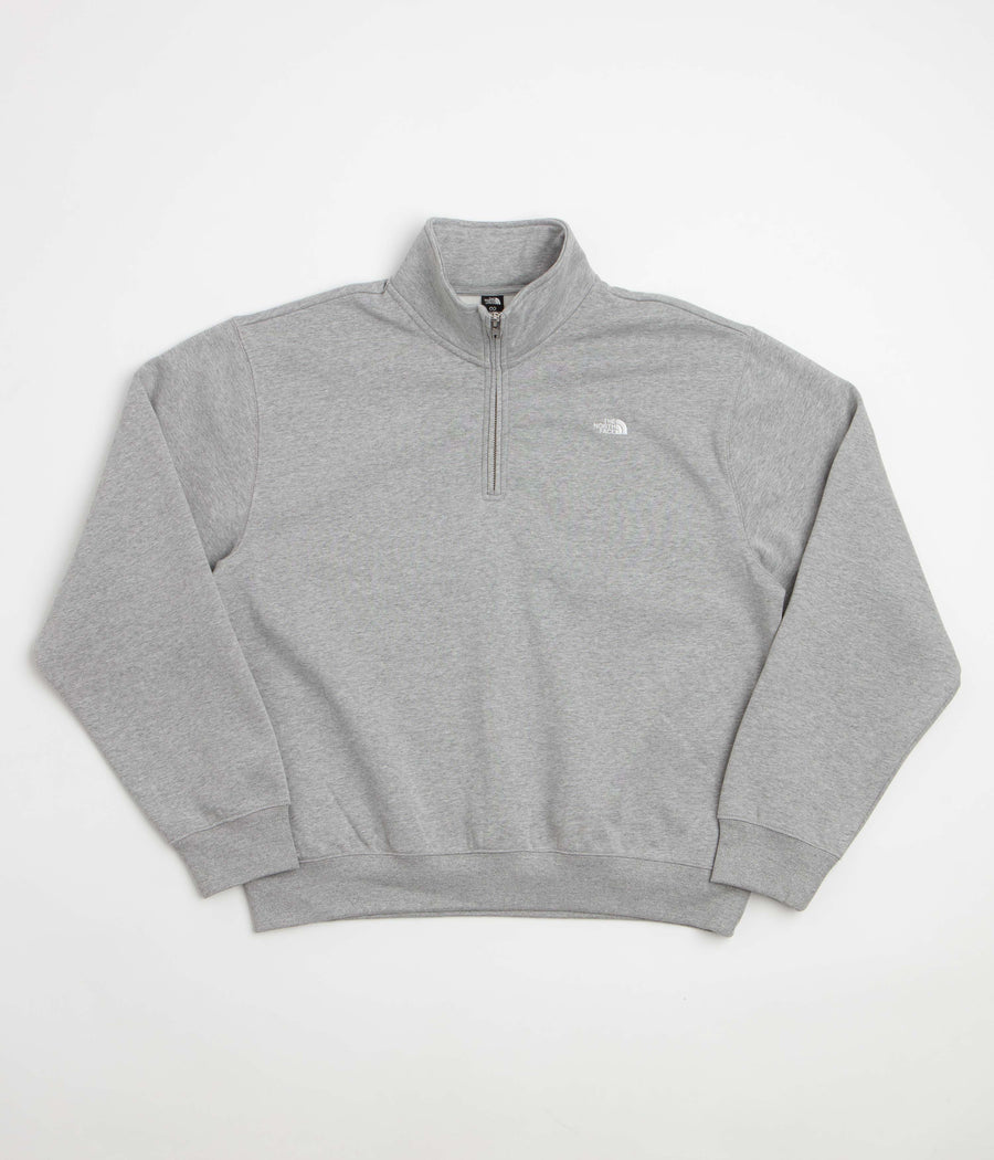The North Face Essential Simple Dome Relaxed 1/4 Zip Sweatshirt in TNF Pale Grey Heather