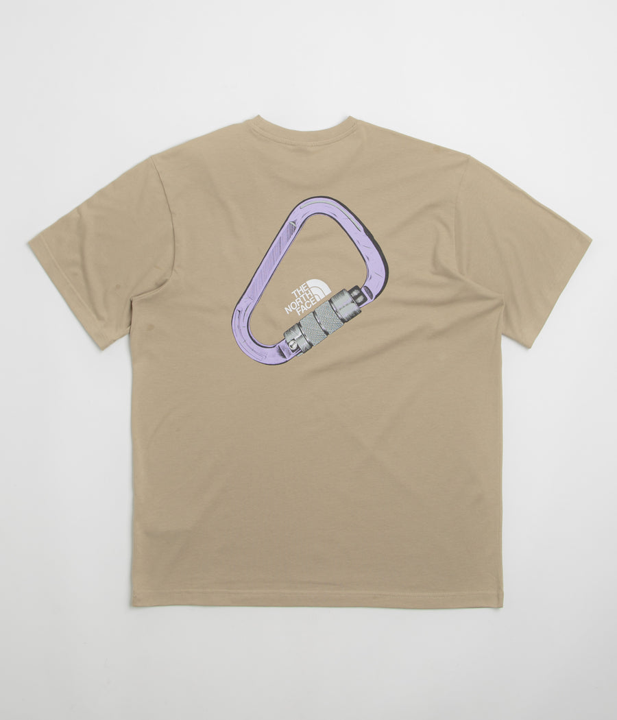 The North Face Explore Carabiner Relaxed T-Shirt in Mushroom Grey