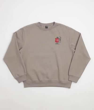 The North Face Gear Up Get Out Relaxed Crewneck Sweatshirt in Stone Slab
