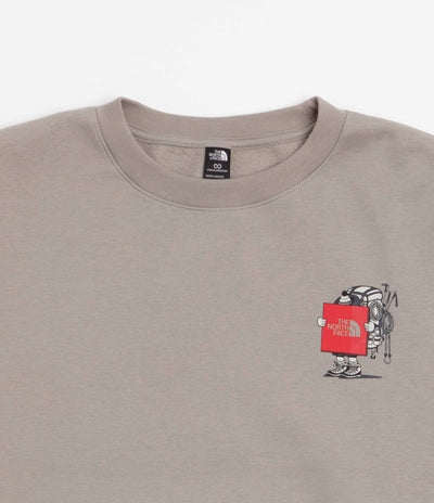 The North Face Gear Up Get Out Relaxed Crewneck Sweatshirt in Stone Slab