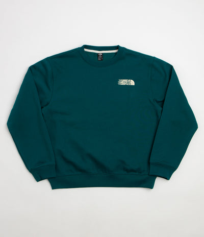 The North Face Retro Trail Relaxed Crewneck Sweatshirt in Pacific Teal