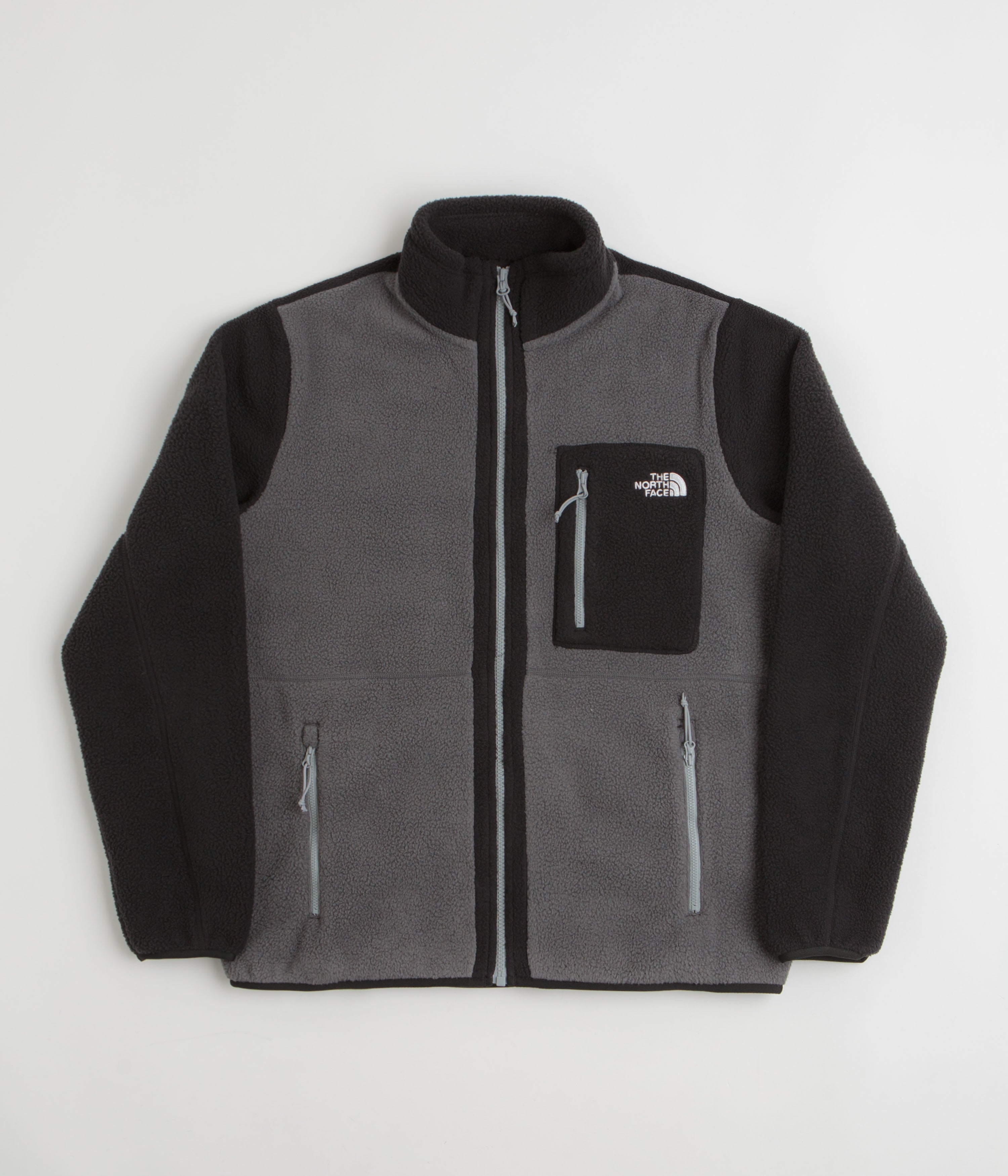 The North Face Yumiori Full Zip Fleece in Anthracite Grey and TNF Black