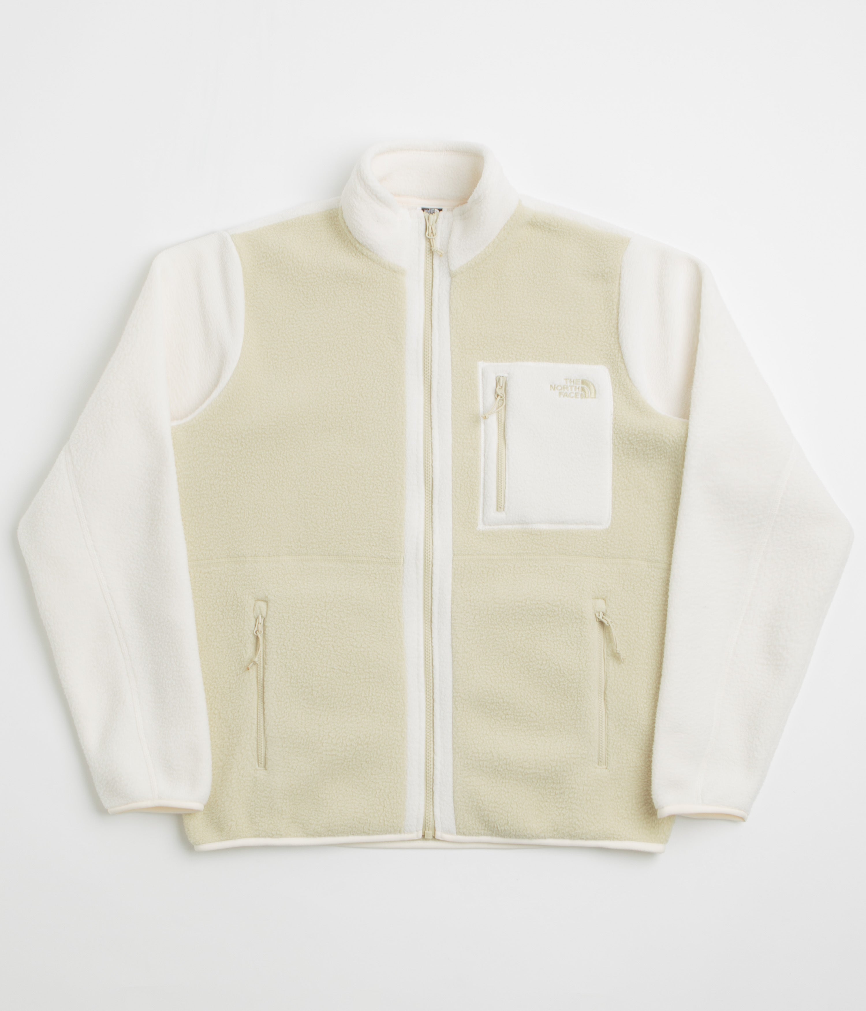 The North Face Yumiori Full Zip Fleece in Gravel and White Dune / Gravel