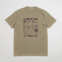 The Quiet Life Happy Life Pigment Dye T-Shirt - Khaki thumbnail