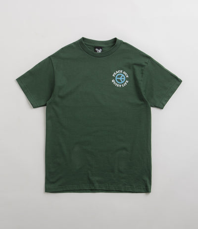 The Quiet Life Peace Out T-Shirt - Hunter Green
