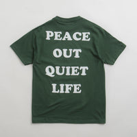 The Quiet Life Peace Out T-Shirt in Hunter Green thumbnail