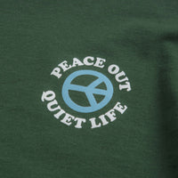 The Quiet Life Peace Out T-Shirt in Hunter Green thumbnail