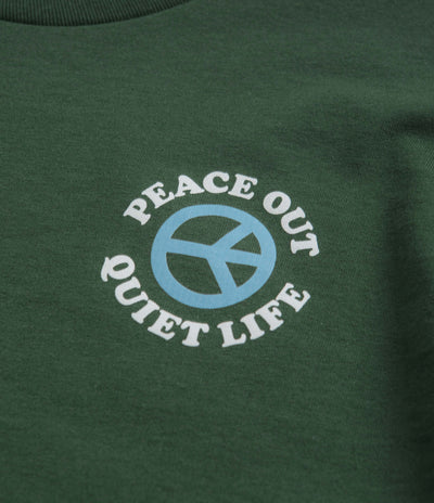 The Quiet Life Peace Out T-Shirt in Hunter Green