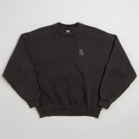 The Quiet Life Shhh Logo Embroidered Crewneck Sweatshirt - Vintage Black thumbnail