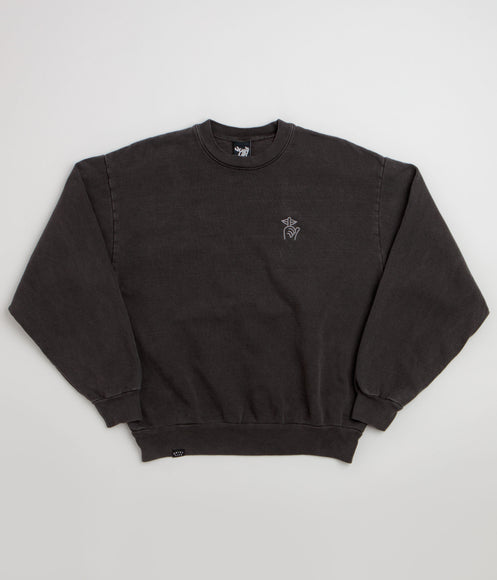 The Quiet Life Shhh Logo Embroidered Crewneck Sweatshirt - Vintage Black