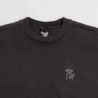 The Quiet Life Shhh Logo Embroidered Crewneck Sweatshirt - Vintage Black thumbnail