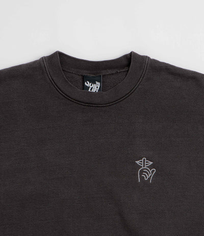 The Quiet Life Shhh Logo Embroidered Crewneck Sweatshirt - Vintage Black