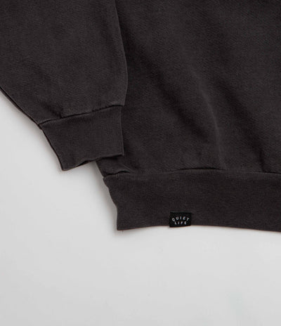The Quiet Life Shhh Logo Embroidered Crewneck Sweatshirt - Vintage Black