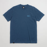 The Quiet Life Shhh Script Pigment Dye T-Shirt - Midnight Blue thumbnail