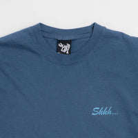 The Quiet Life Shhh Script Pigment Dye T-Shirt - Midnight Blue thumbnail