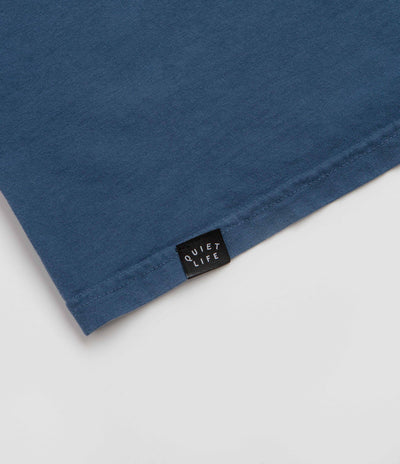 The Quiet Life Shhh Script Pigment Dye T-Shirt - Midnight Blue