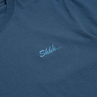 The Quiet Life Shhh Script Pigment Dye T-Shirt - Midnight Blue thumbnail