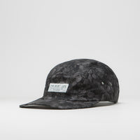 The Quiet Life Watercolor Floral 5 Panel Camper Cap - Black thumbnail