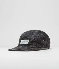 The Quiet Life Watercolor Floral 5 Panel Camper Cap - Black