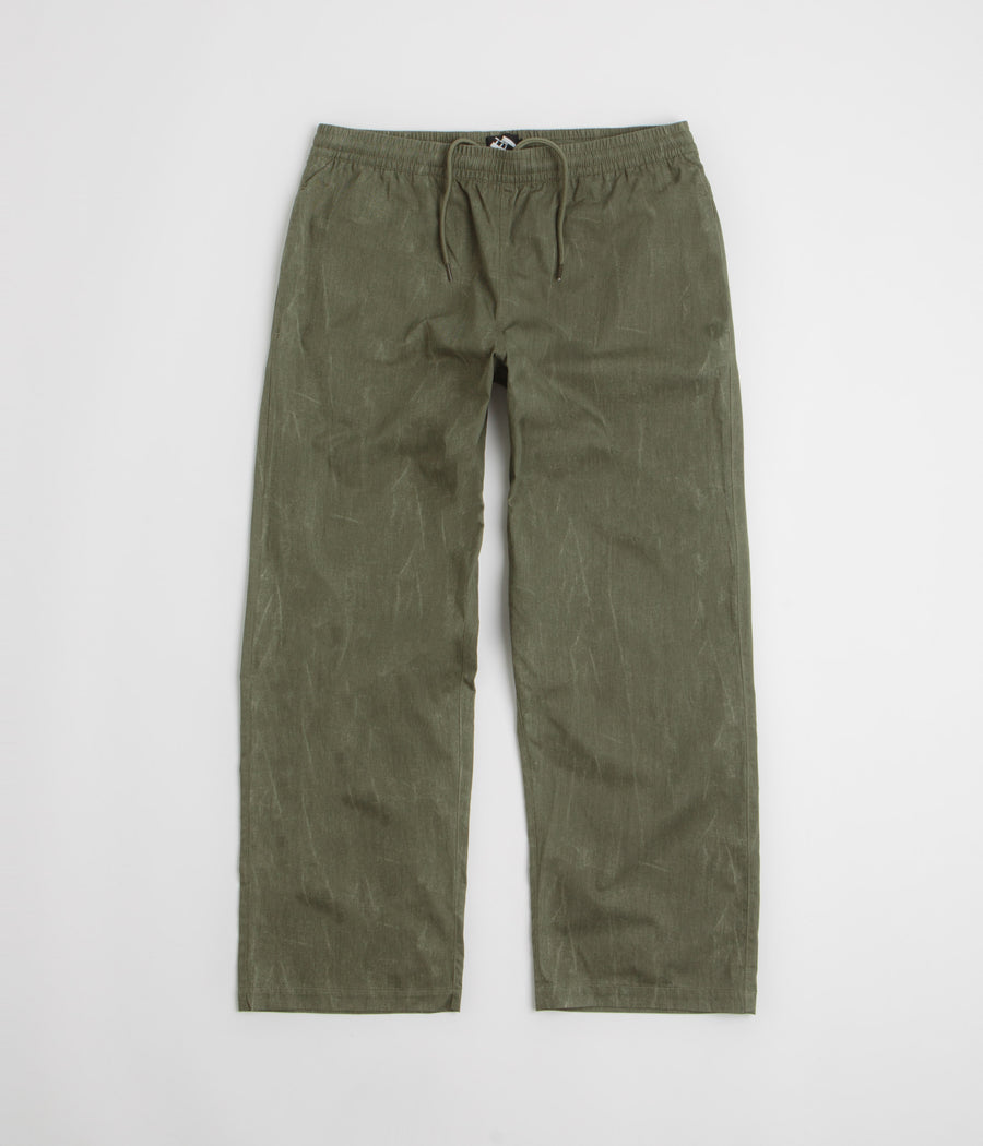 The Trilogy Tapes Beach Pants in Textured Olive