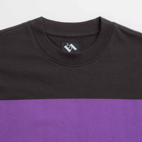 The Trilogy Tapes Block T-Shirt in Black and Red/ Purple thumbnail