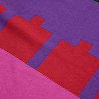 The Trilogy Tapes Block T-Shirt in Black and Red/ Purple thumbnail