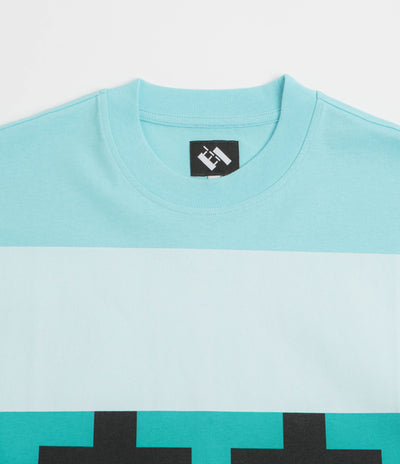 The Trilogy Tapes Block T-Shirt in Blue and Blue