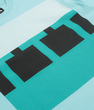 The Trilogy Tapes Block T-Shirt in Blue and Blue