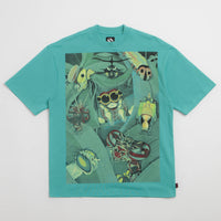 The Trilogy Tapes Bugs T-Shirt in Aqua thumbnail