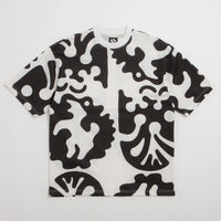 The Trilogy Tapes Clogged Bear T-Shirt in Black and White thumbnail