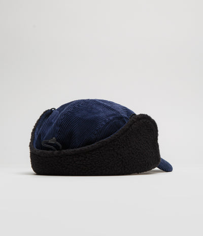 The Trilogy Tapes Cord Earflap Cap in Navy