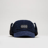 The Trilogy Tapes Cord Earflap Cap in Navy thumbnail