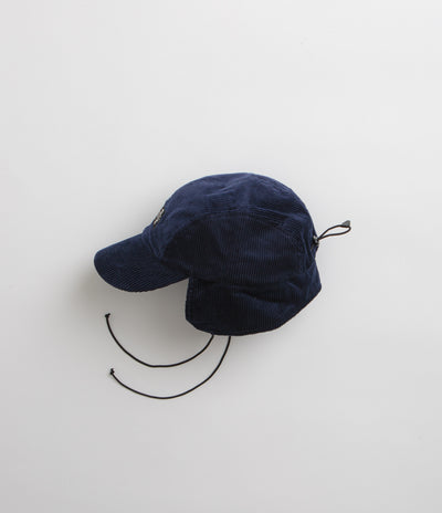 The Trilogy Tapes Cord Earflap Cap in Navy