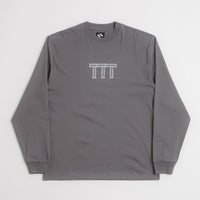 The Trilogy Tapes Cross Lattice Long Sleeve T-Shirt in Charcoal thumbnail
