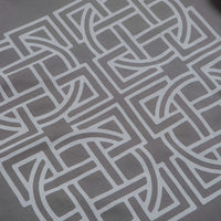 The Trilogy Tapes Cross Lattice Long Sleeve T-Shirt in Charcoal thumbnail