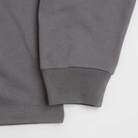 The Trilogy Tapes Cross Lattice Long Sleeve T-Shirt in Charcoal thumbnail