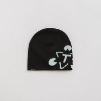 The Trilogy Tapes Cuff Beanie in Black and Blue thumbnail
