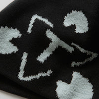 The Trilogy Tapes Cuff Beanie in Black and Blue thumbnail