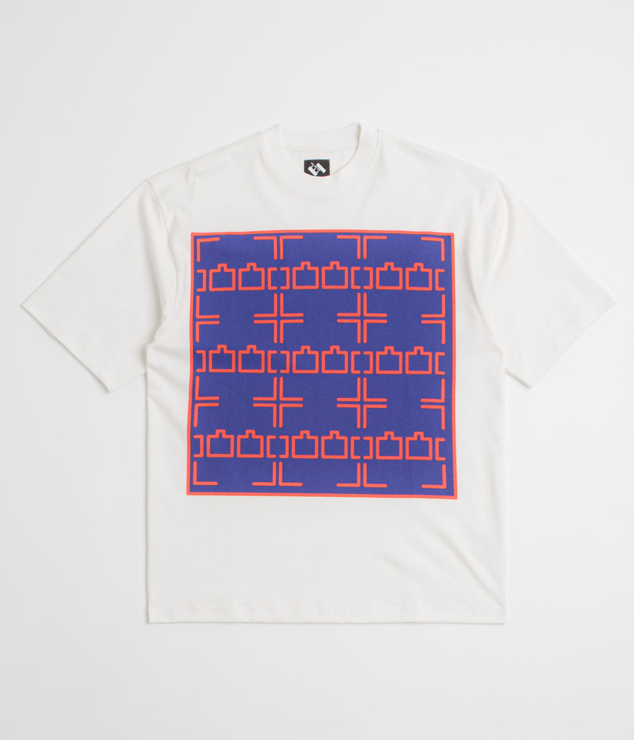 The Trilogy Tapes Dashed Line T-Shirt in White