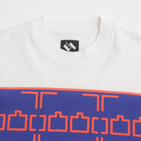 The Trilogy Tapes Dashed Line T-Shirt in White thumbnail
