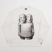 The Trilogy Tapes Double Headed Long Sleeve T-Shirt in White thumbnail