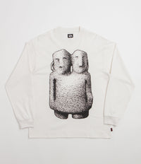 The Trilogy Tapes Double Headed Long Sleeve T-Shirt in White