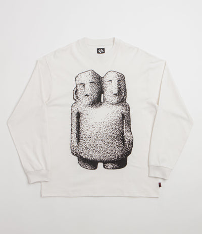 The Trilogy Tapes Double Headed Long Sleeve T-Shirt in White