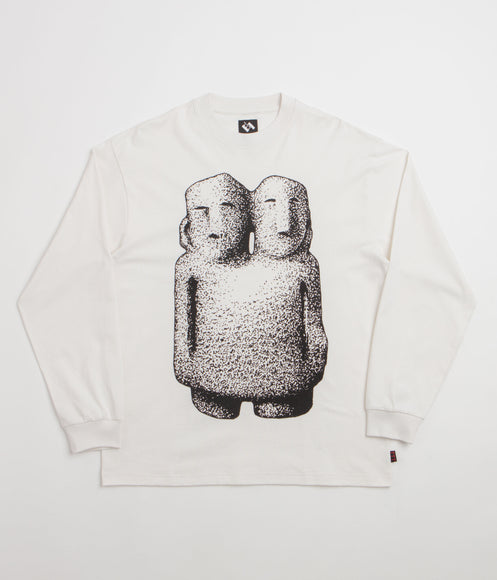 The Trilogy Tapes Double Headed Long Sleeve T-Shirt - White