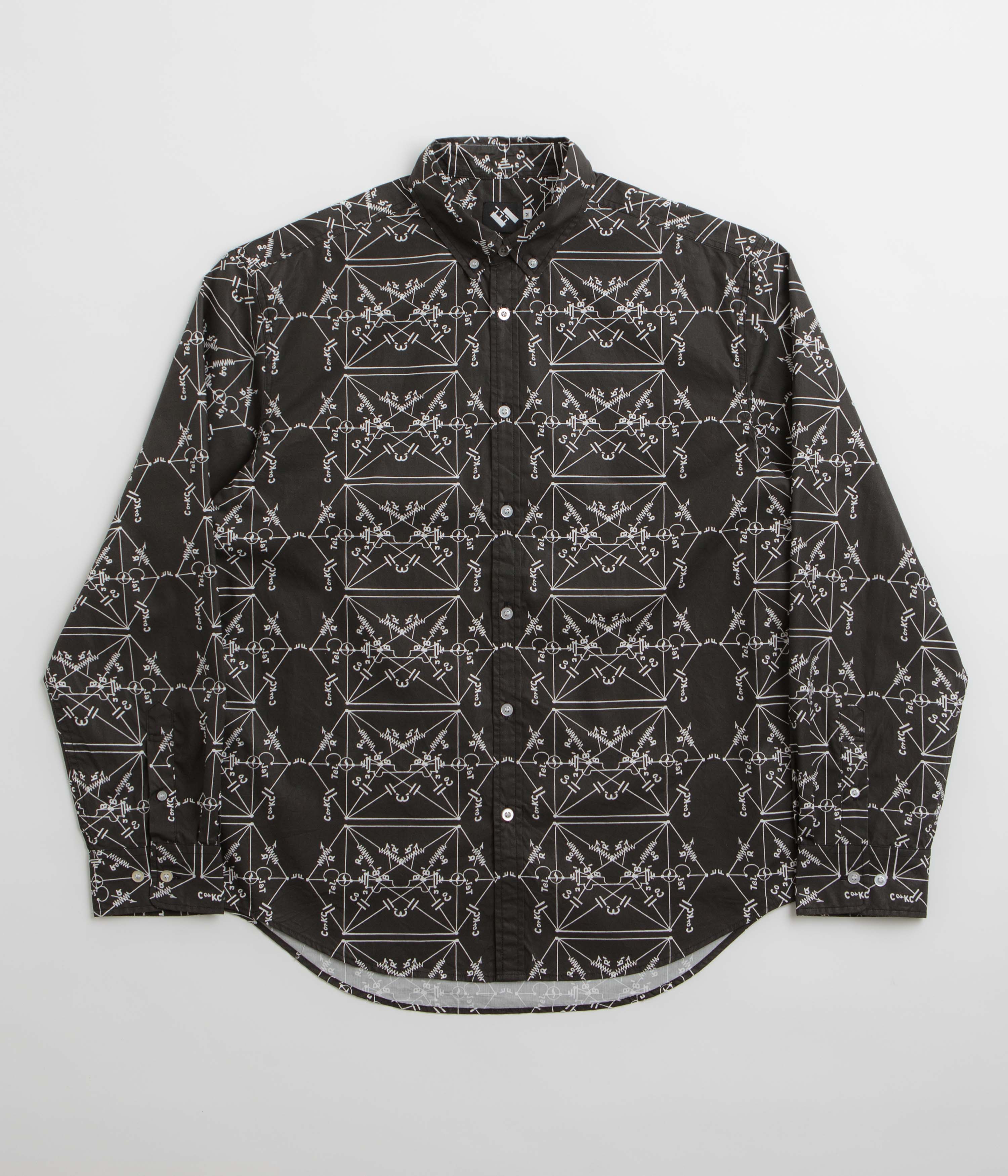 The Trilogy Tapes Envelopes All Over Print Shirt in Black